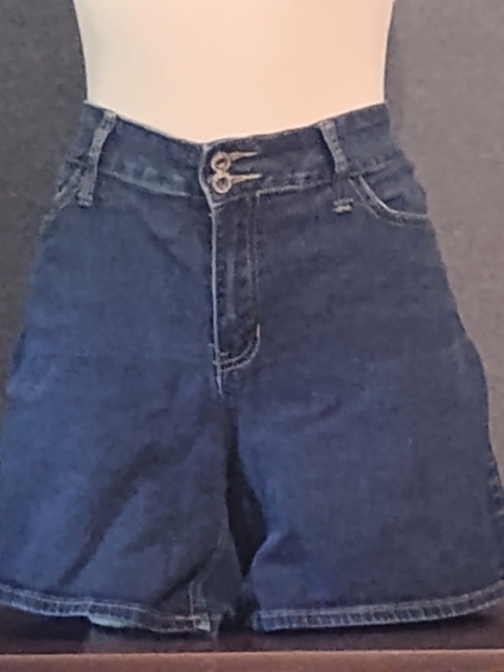 Dark Blue Denim Shorts